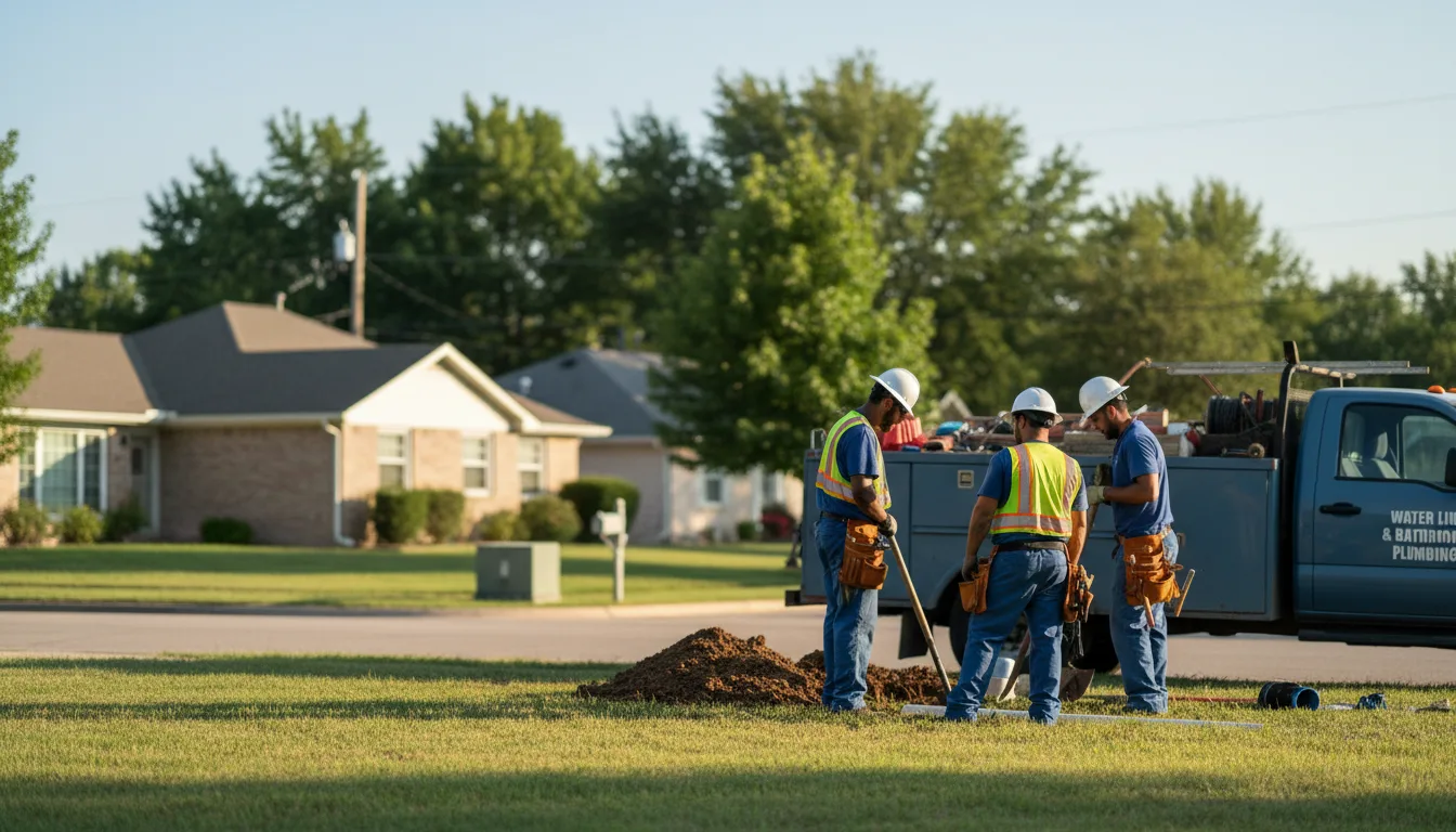 Residential water line and bathroom plumbing service in Hodges, AL